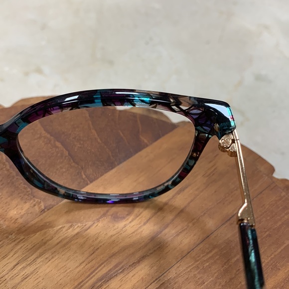 EMILIO PUCCI OPTICAL FRAMES GORGEOUS MULTI COLOR PRINT BLACK BLUE PURPLE 54MM - Picture 8 of 15